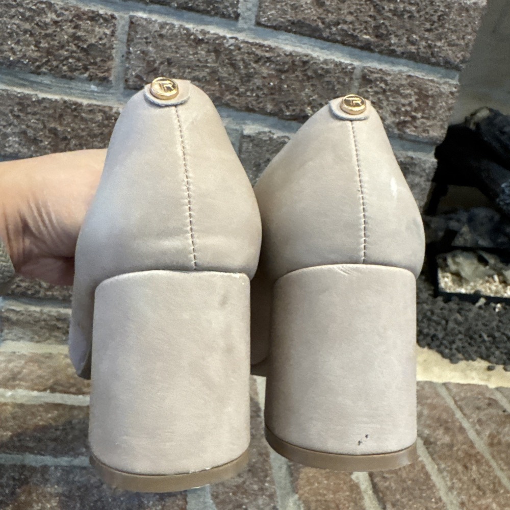 Taryn Rose Maine Pumps Womens 8.5 Beige Nude Block Heel Size 8.5 #223 - Picture 10 of 16
